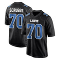 D.Lions #70 Juice Scruggs Player Black Fashion Home Game Ndoa Stitched Jerseys