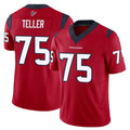 H.Texans #75 Wyatt Teller Player Red Limited Vapor F.U.S.E. Home Game Ndoa Stitched Jerseys