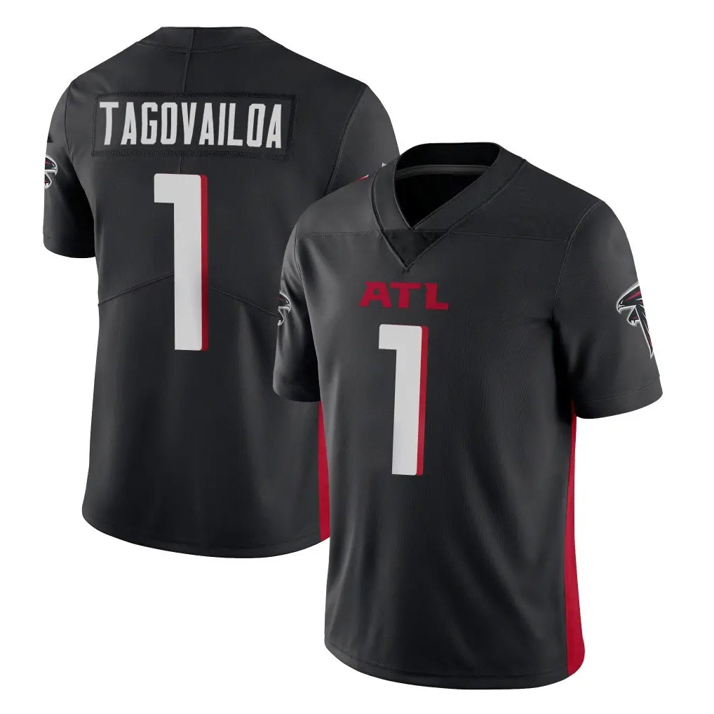A.Falcons #1 Tua Tagovailoa Player Black Vapor Untouchable Limited Home Game Ndoa Stitched Jerseys