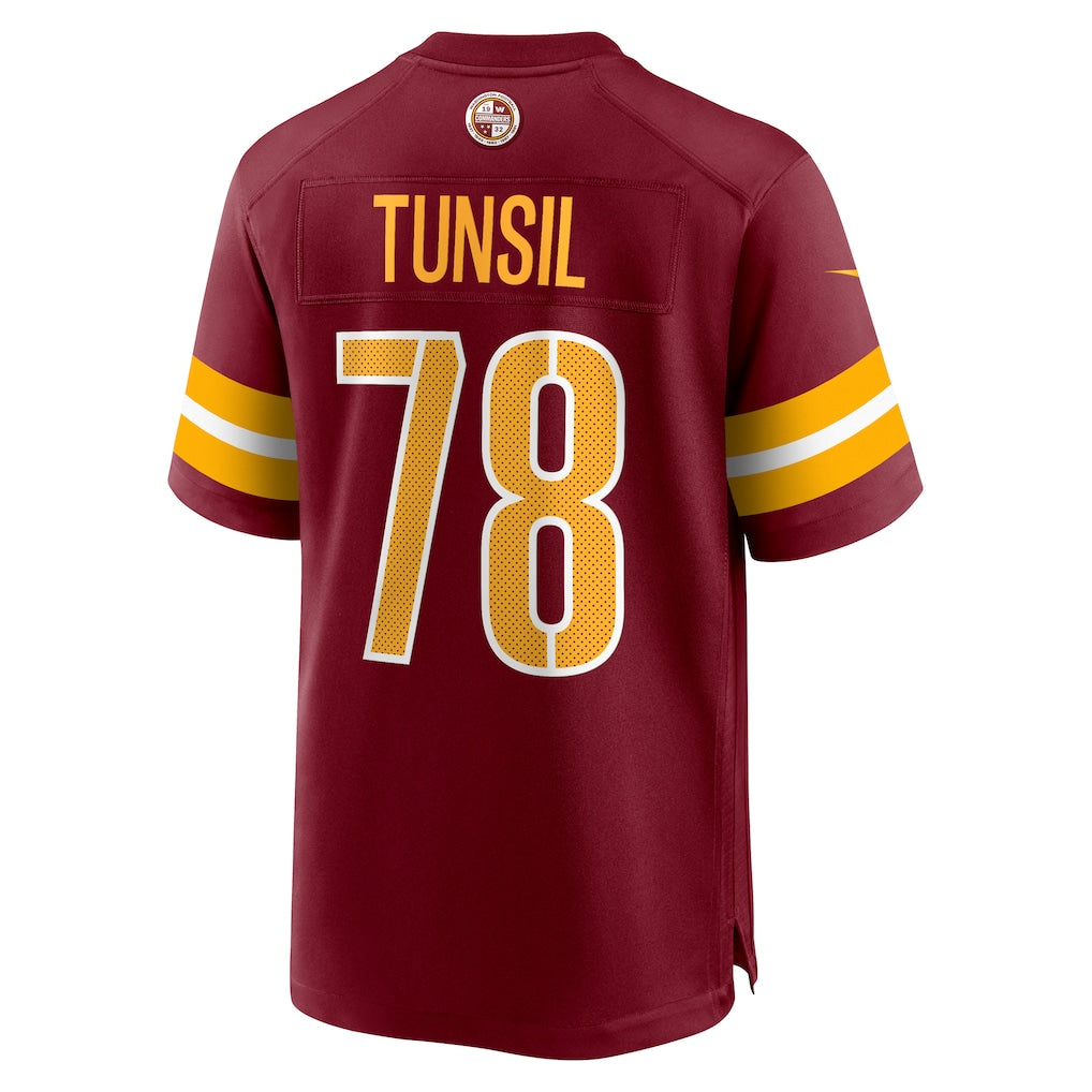 Ndoa W.Commanders #78 Laremy Tunsil Burgundy Team Game Jersey