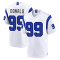 LA.Rams #99 Aaron Donald Player White Fearsome Home Game Ndoa Stitched Jerseys