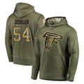 A.Falcons #54 Brandon Dorlus Player Olive Salute to Service Hoodies Ndoa Stitched Jerseys