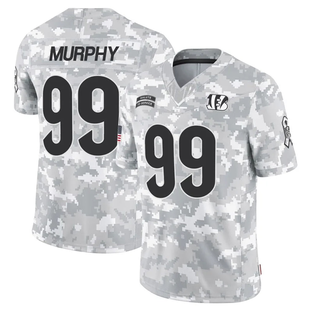 C.Bengals #99 Myles Murphy Player Arctic Camo Salute to Service Limited Ndoa Stitched Jerseys