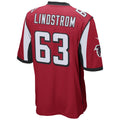 A.Falcons #63 Chris Lindstrom Player Red Replica Game Ndoa Stitched Jerseys