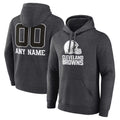 Custom C.Browns Charcoal Primetime Logo Hoodie Any Name & Numbers Ndoa Stitched Jerseys