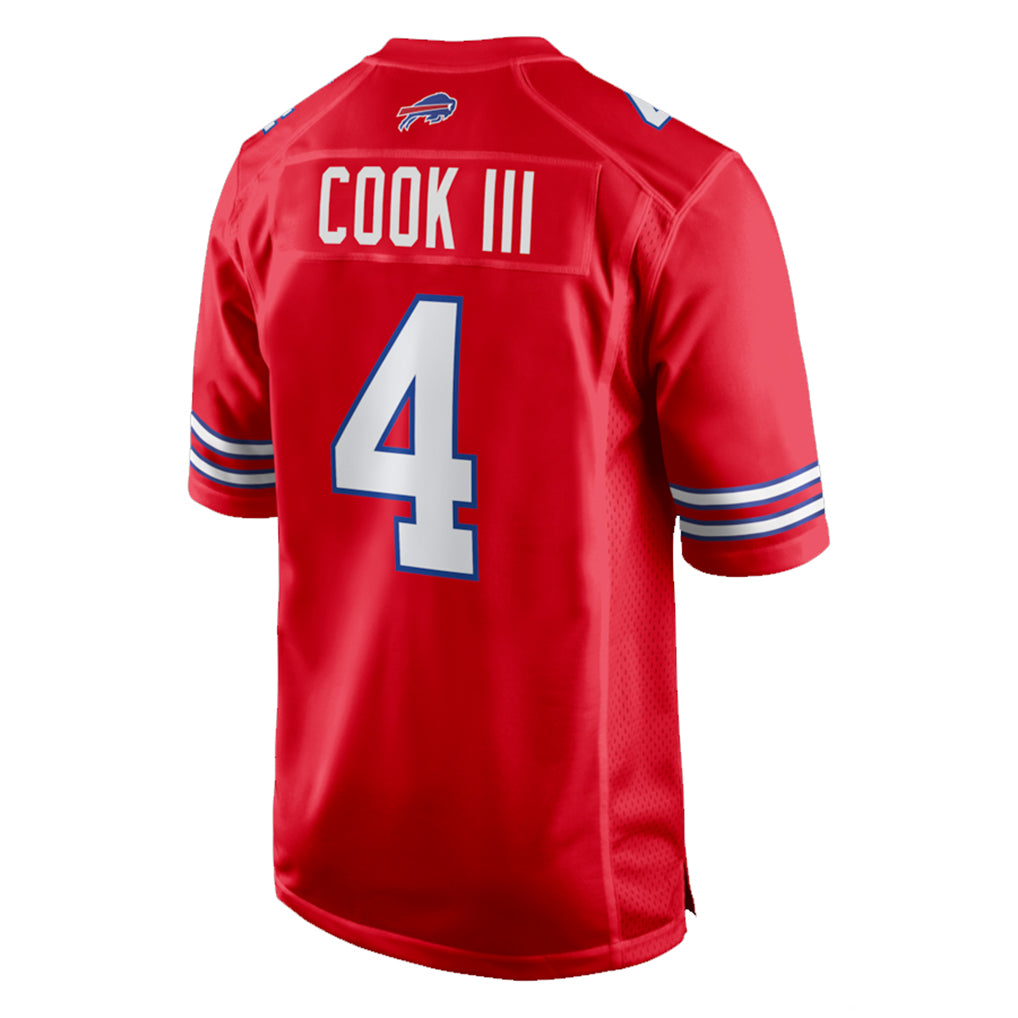 B.Bills #4 James Cook III Player Red Home Game Ndoa Stitched Jerseys