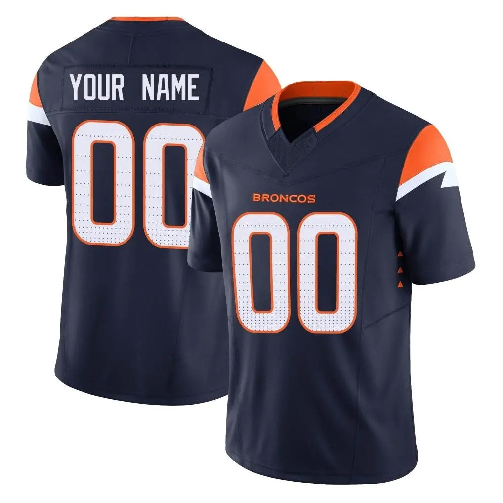 Custom D.Broncos Navy Limited Vapor F.U.S.E. Home Game Any Name & Numbers Ndoa Stitched Jerseys