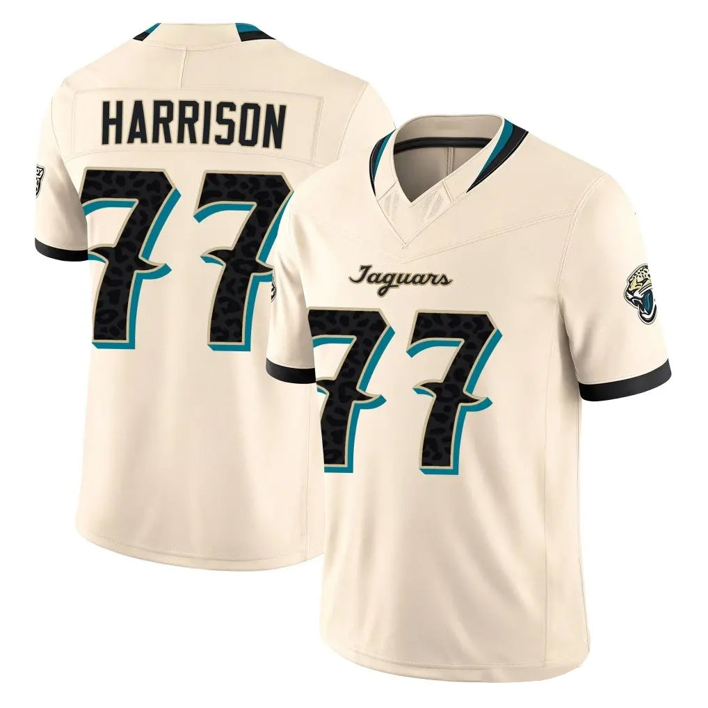 J.Jaguars #77 Anton Harrison Player Natural Limited 2026 Rivalries Collection Game Ndoa Stitched Jerseys