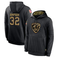 B.Ravens #32 Trenton Simpson Player Black Salute to Service Pullover Hoodie Ndoa Stitched Jerseys