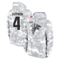 A.Falcons #4 Jahan Dotson Player Camo Arctic Salute to Service Hoodies Limited Ndoa Stitched Jerseys