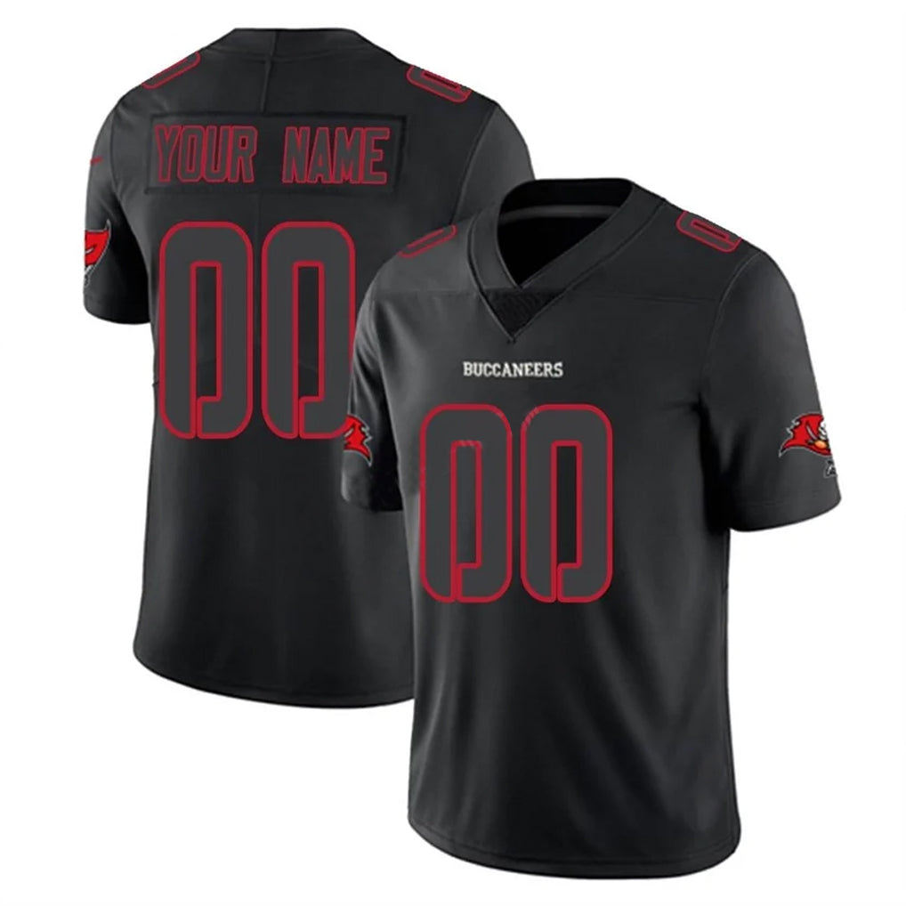 Custom TB.Buccaneers Black Impact Limited Home Game Any Name & Numbers Ndoa Stitched Jerseys