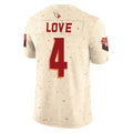 A.Cardinals #4 Jeremiyah Love Player Cream Rivalries Collection Vapor Limited Home Game Ndoa Stitched Jerseys