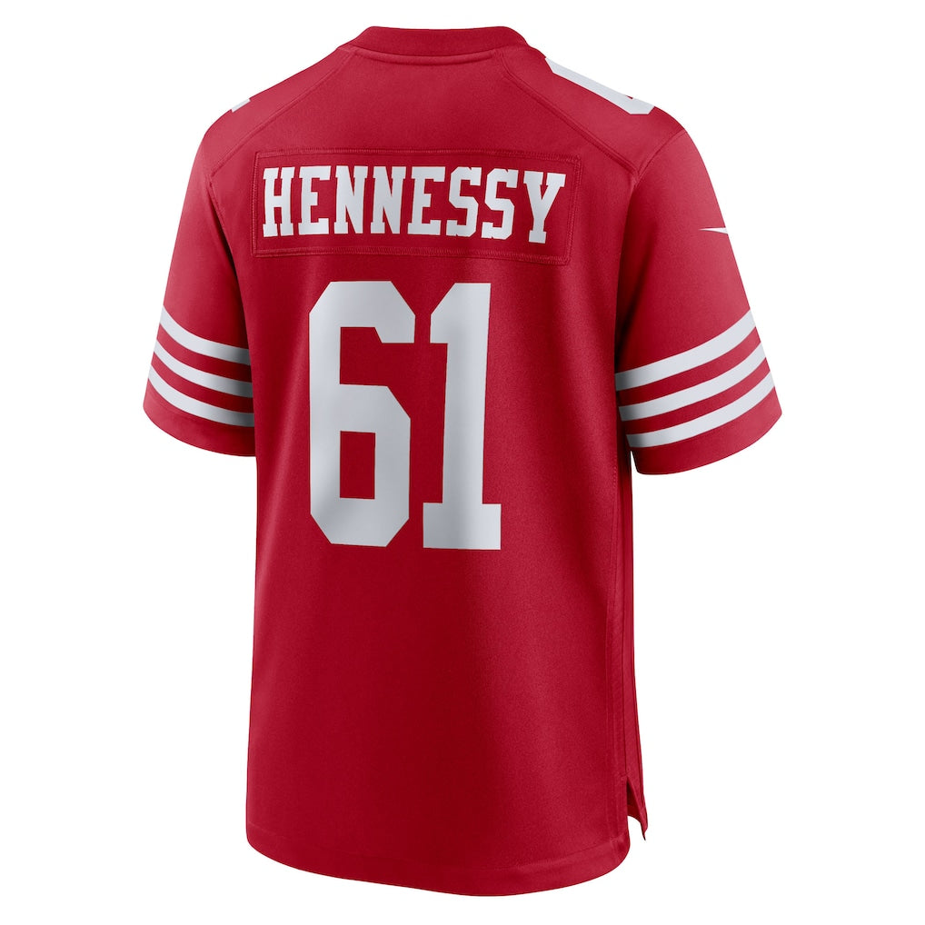 Ndoa SF.49ers #61 Matt Hennessy Scarlet Team Game Jersey