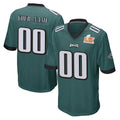 Custom P.Eagles Team Color Green Super Bowl LIX Home Game Any Name & Numbers Ndoa Stitched Jerseys
