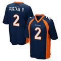 D.Broncos #2 Pat Surtain II Player Navy Game Ndoa Stitched Jerseys