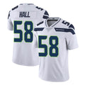 S.Seahawks #58 Derick Hall Player White Limited Vapor Untouchable Home Game Ndoa Stitched Jerseys