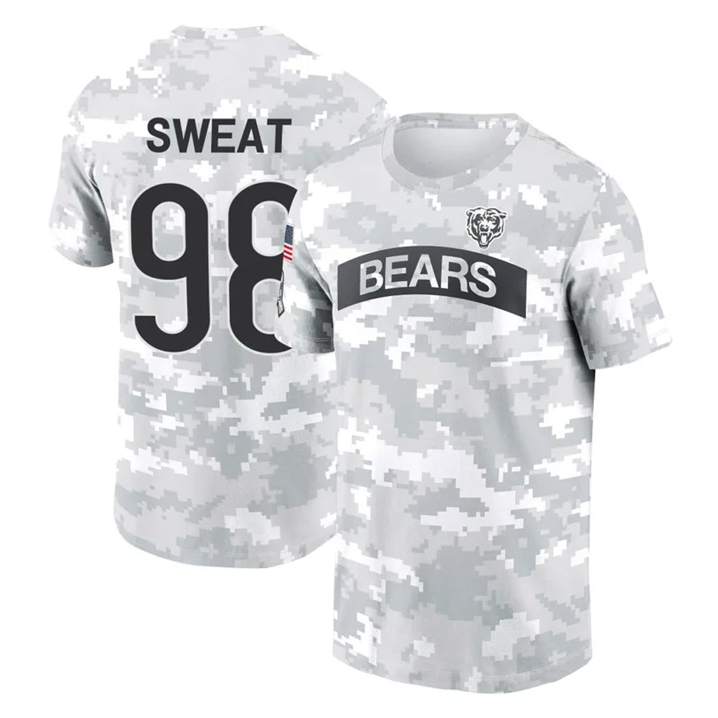 C.Bears #98 Montez Sweat Player Arctic Camo Salute to Service Performance T-Shirt Limited Ndoa Stitched Jerseys