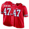B.Bills #47 Christian Benford Player Red Home Game Ndoa Stitched Jerseys
