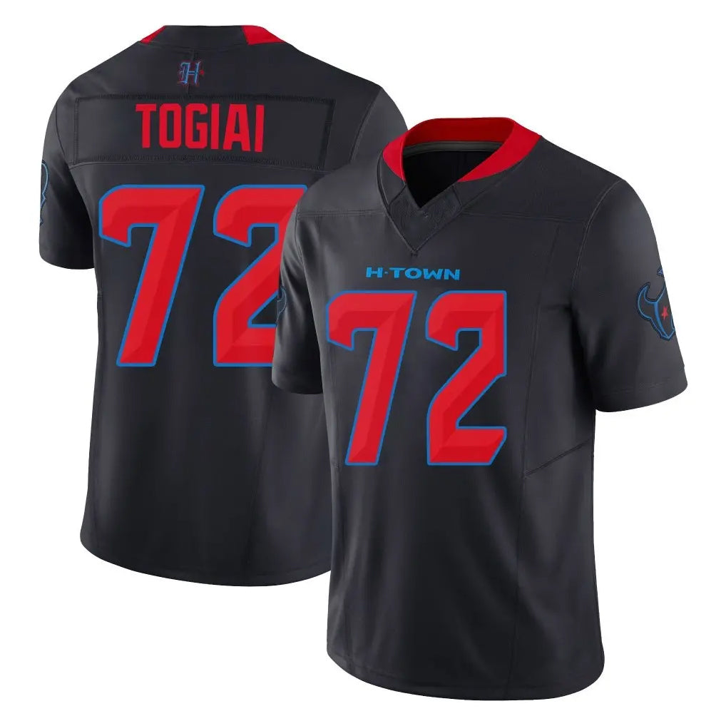 H.Texans #72 Tommy Togiai Player Navy Limited 2nd Alternate Vapor F.U.S.E. Home Game Ndoa Stitched Jerseys