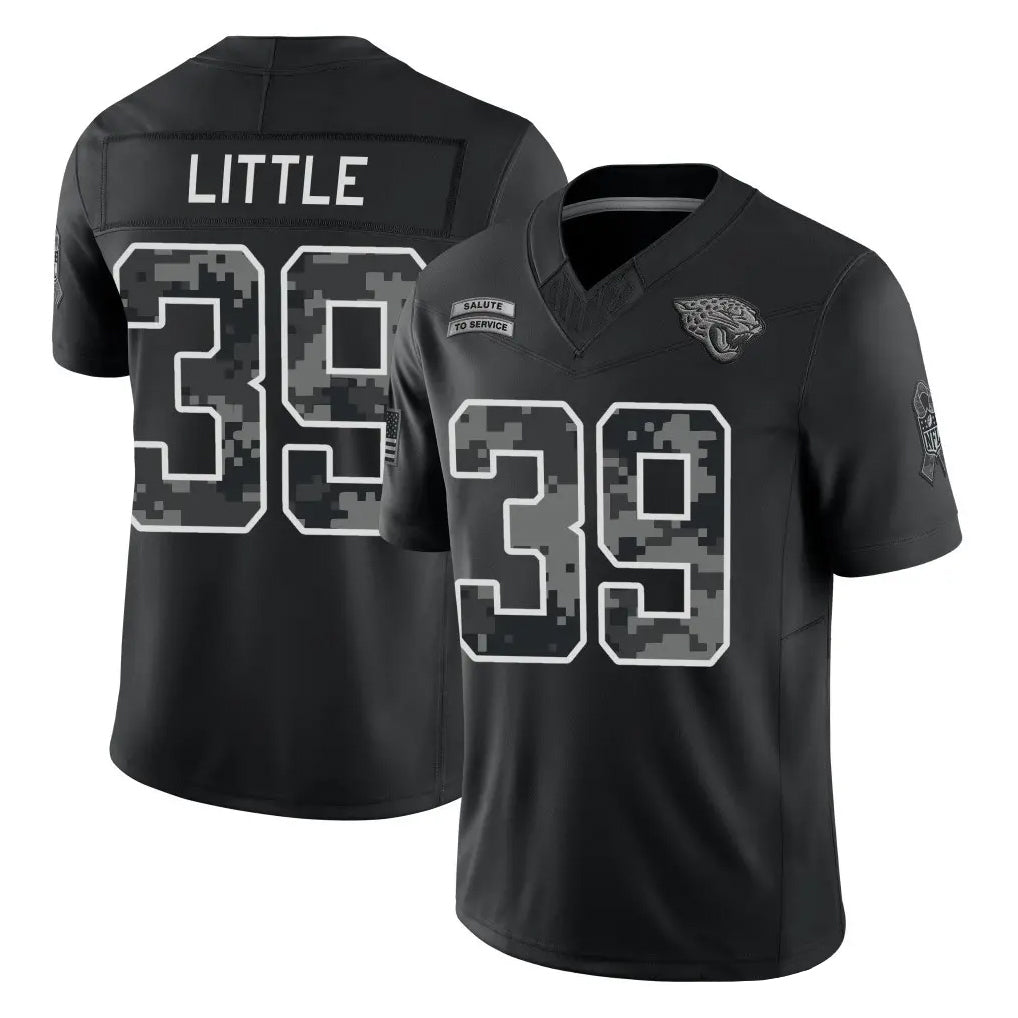 J.Jaguars #39 Cam Little Player Black Limited 2026 Salute to Service Home Game Ndoa Stitched Jerseys