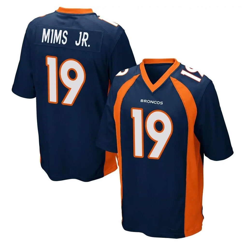 D.Broncos #19 Marvin Mims Jr. Player Navy Game Ndoa Stitched Jerseys