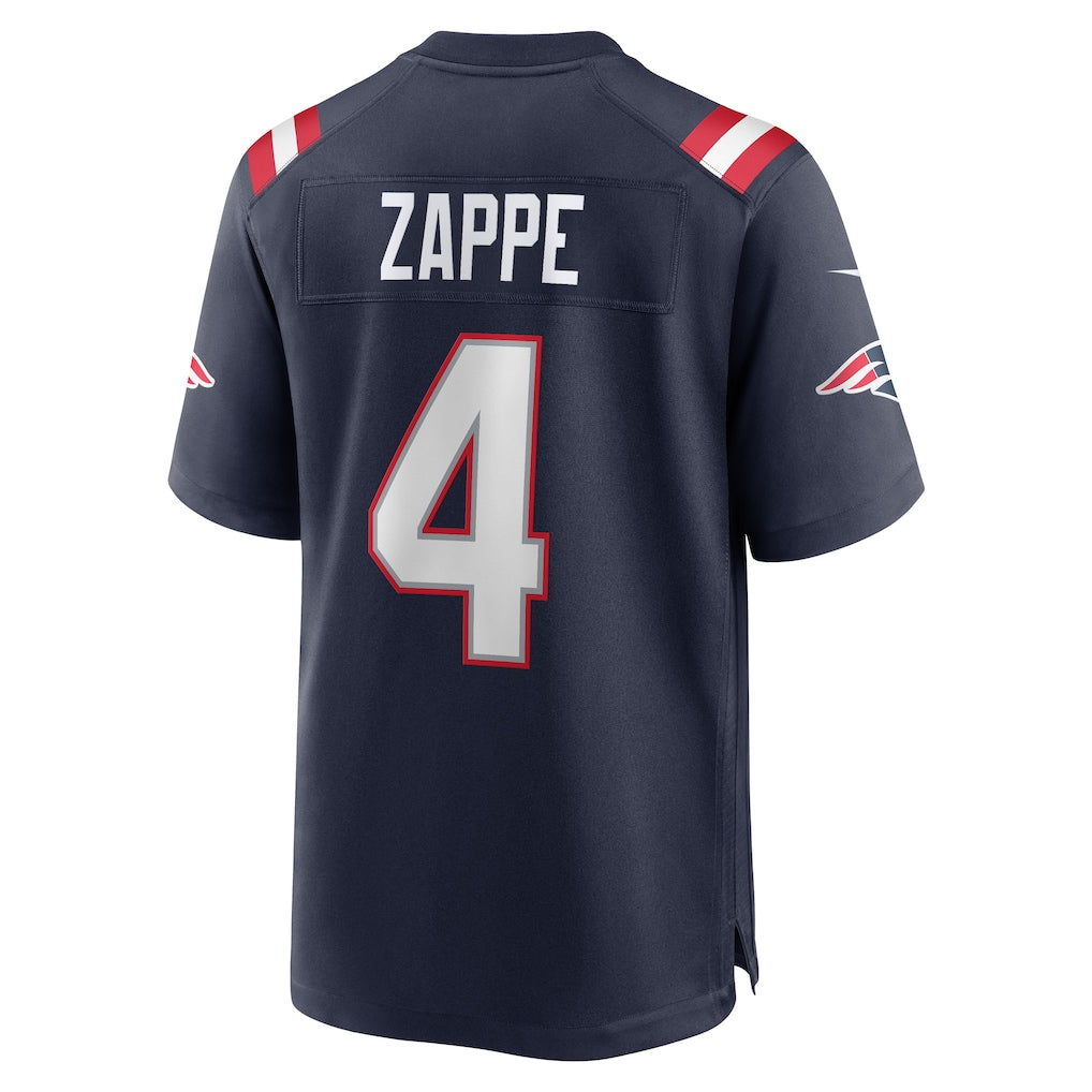 Ndoa NE.Patriots #4 Bailey Zappe Navy Game Player Jersey