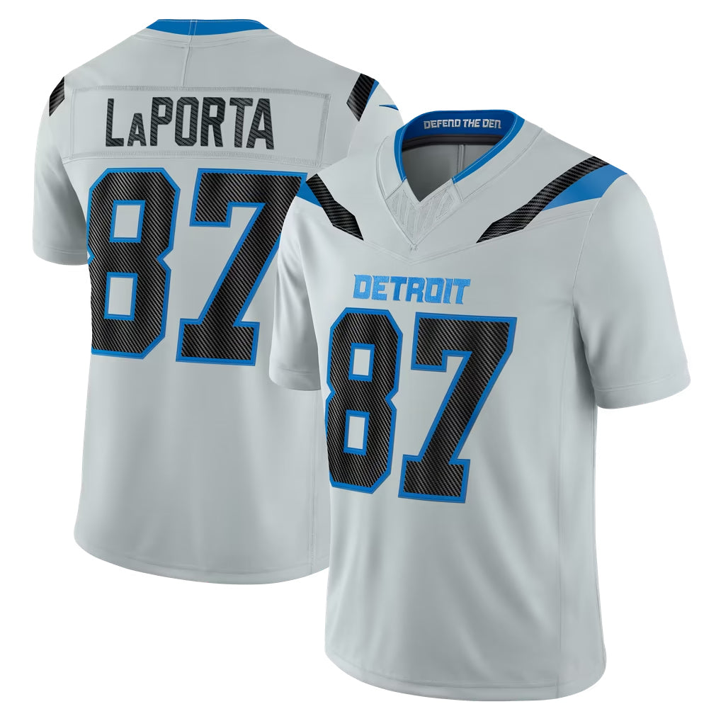 D.Lions #87 Sam LaPorta Player Silver Limited 2026 Rivalries Collection Home Game Ndoa Stitched Jerseys