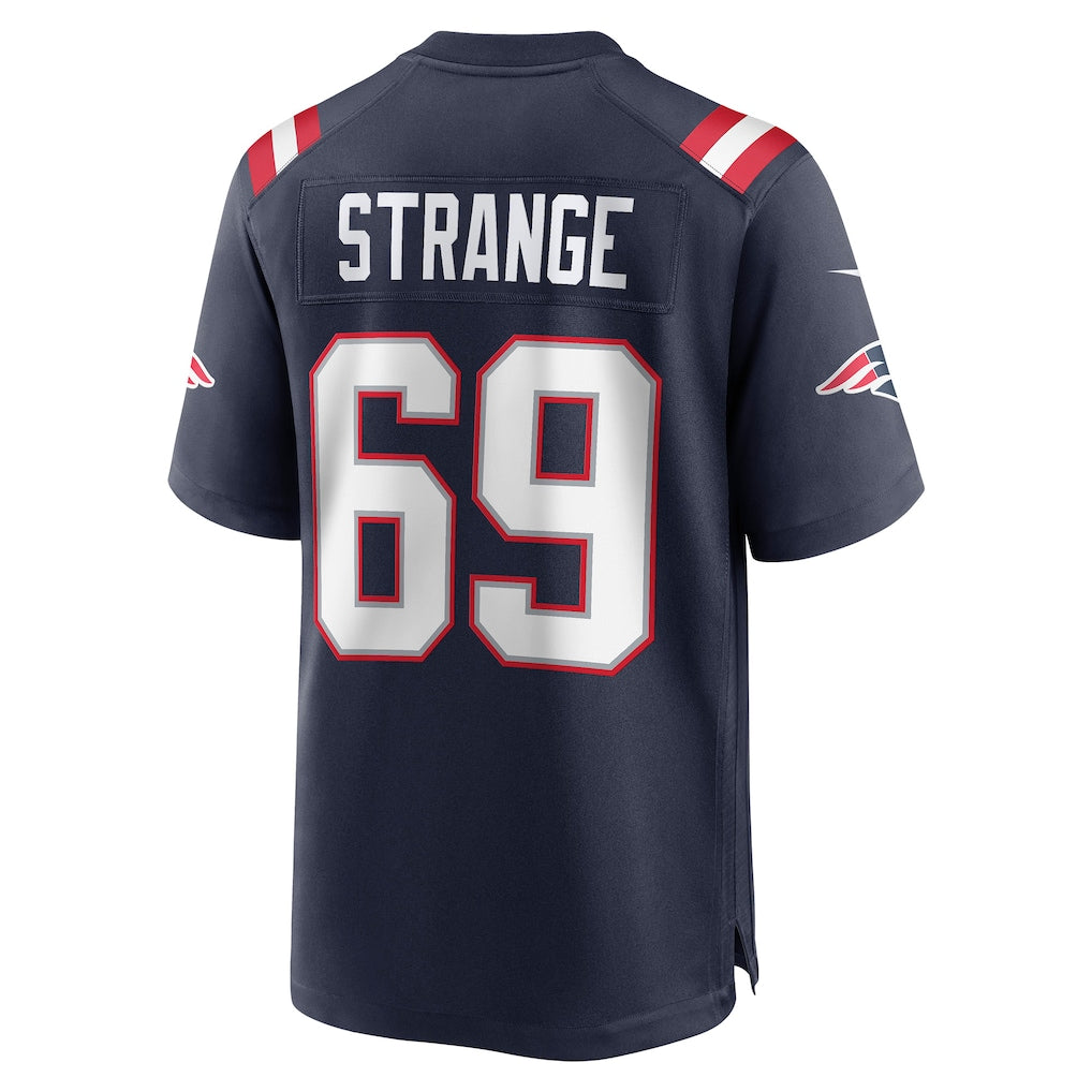 Ndoa NE.Patriots #69 Cole Strange Navy Game Player Jersey