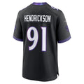 B.Ravens #91 Trey Hendrickson Player Black Home Game Ndoa Stitched Jerseys