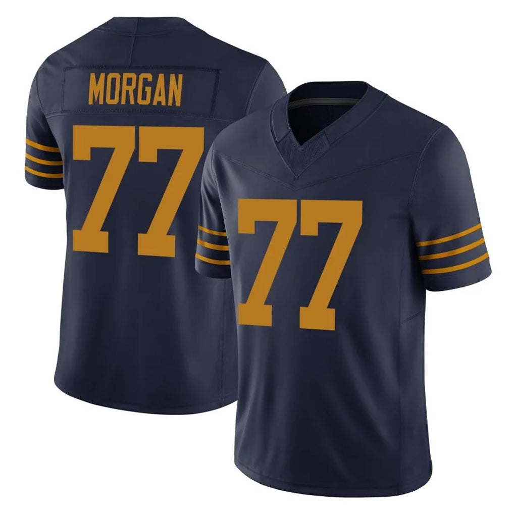 GB.Packers #77 Jordan Morgan Player Navy The 1923 Classic Vapor F.U.S.E. Home Game Ndoa Stitched Jerseys