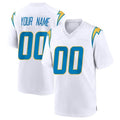 Custom LA.Chargers White Home Game Any Name & Numbers Ndoa Stitched Jerseys