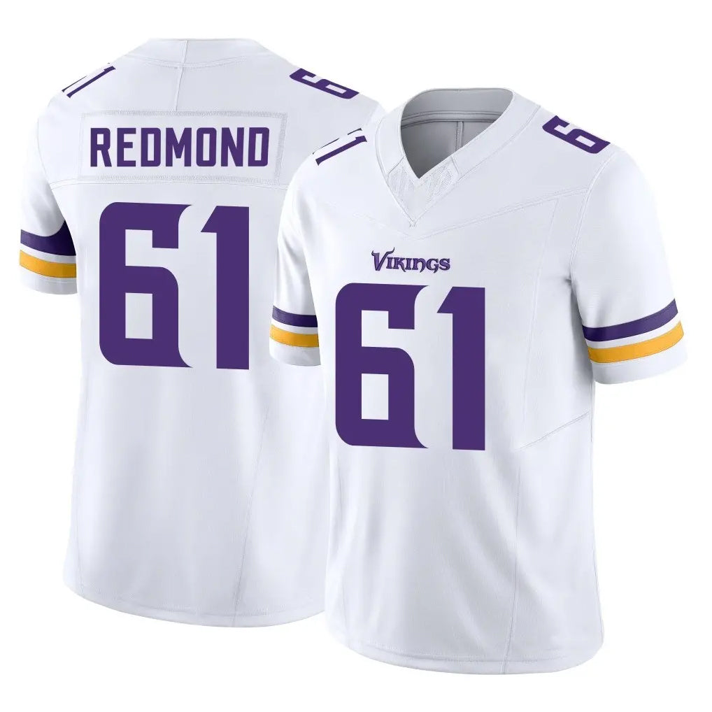 MN.Vikings #61 Jalen Redmond Player White Limited Vapor F.U.S.E. Home Game Ndoa Stitched Jerseys