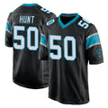 C.Panthers #50 Robert Hunt Player Black Game Ndoa Stitched Jerseys