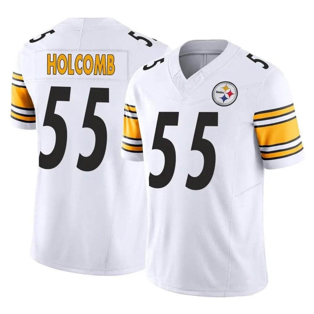 P.Steelers #55 Cole Holcomb Player White Limited Vapor F.U.S.E. Home Game Ndoa Stitched Jerseys