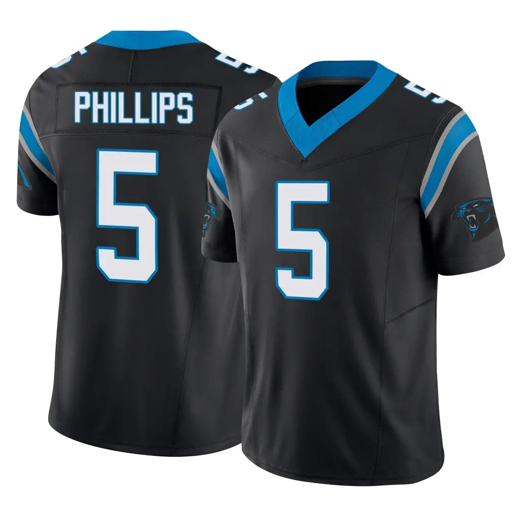 C.Panthers #5 Jaelan Phillips Player Black Vapor F.U.S.E. Limited Home Game Ndoa Stitched Jerseys