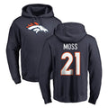 D.Broncos #21 Riley Moss Player Navy Pullover Hoodie Limited Ndoa Stitched Jerseys