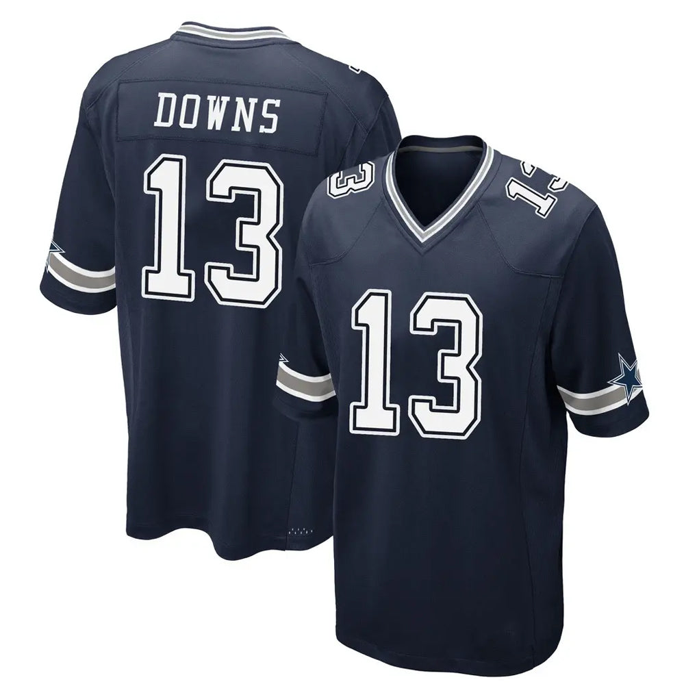D.Cowboys #13 Caleb Downs Player Navy Home Game Ndoa Stitched Jerseys