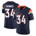 D.Broncos #34 JL Skinner Player Navy Limited Vapor F.U.S.E. Home Game Ndoa Stitched Jerseys