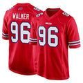 B.Bills #96 Deone Walker Player Red Home Game Ndoa Stitched Jerseys