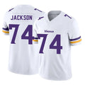 MN.Vikings #74 Donovan Jackson Player White Limited Vapor F.U.S.E. Home Game Ndoa Stitched Jerseys
