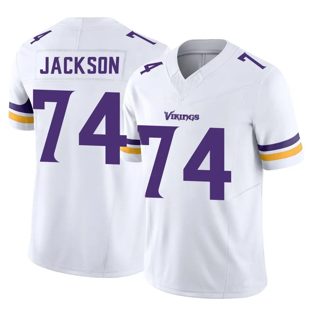 MN.Vikings #74 Donovan Jackson Player White Limited Vapor F.U.S.E. Home Game Ndoa Stitched Jerseys