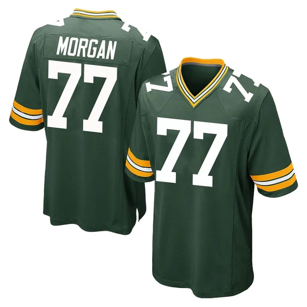 GB.Packers #77 Jordan Morgan Player Green Home Game Ndoa Stitched Jerseys