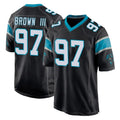 C.Panthers #97 Bobby Brown III Player Black Home Game Ndoa Stitched Jerseys