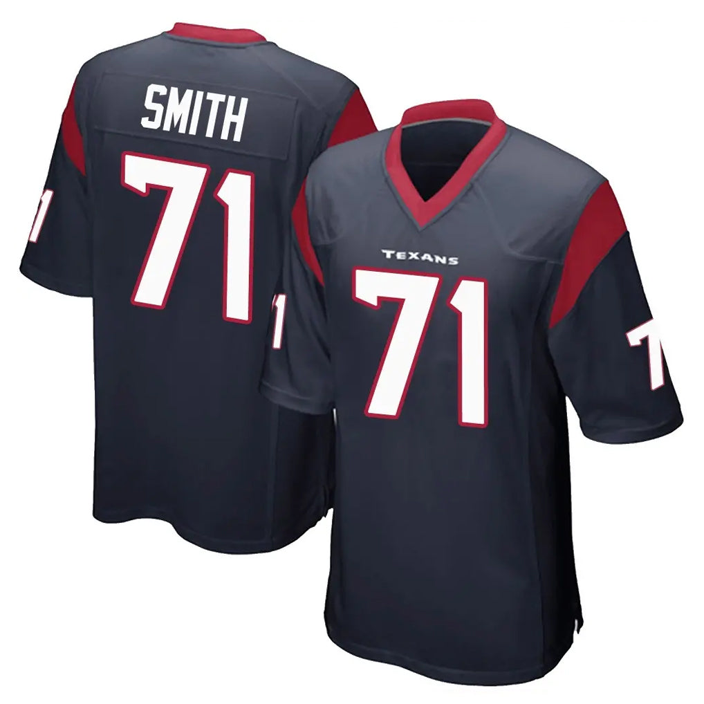 H.Texans #71 Braden Smith Player Navy Home Game Ndoa Stitched Jerseys