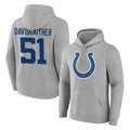 IN.Colts #51 Akeem Davis-Gaither Player Gray Pullover Hoodies Limited Game Ndoa Stitched Jerseys