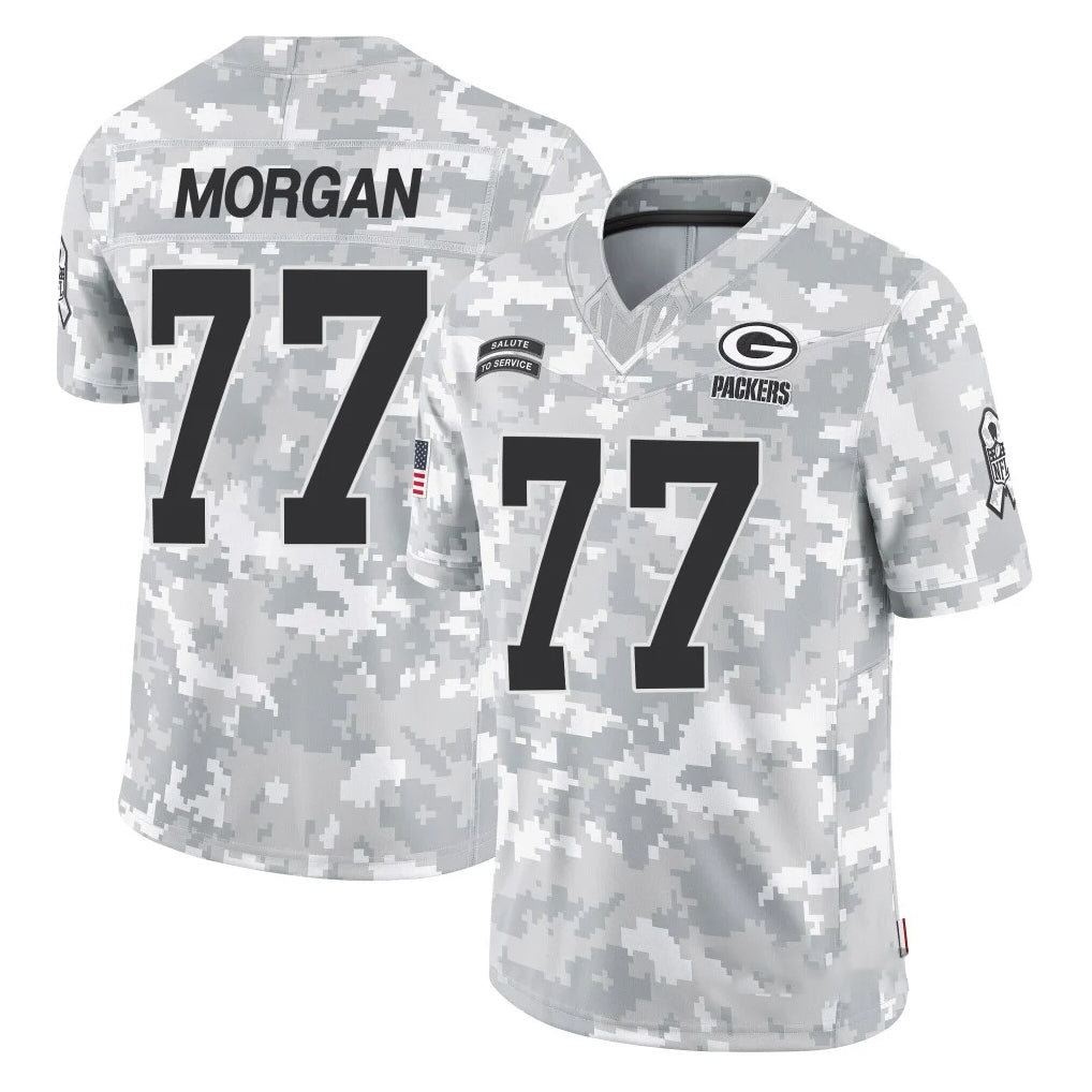 GB.Packers #77 Jordan Morgan Player Arctic Camo Salute To Service Limited Ndoa Stitched Jerseys