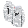 H.Texans #1 Tank Dell Player Arctic Camo Salute to Service Hoodies Limited Game Ndoa Stitched Jerseys