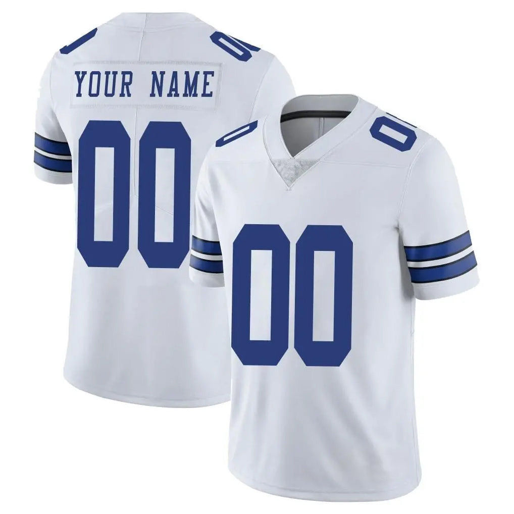 Custom D.Cowboys White Vapor Untouchable Limited Home Game Any Name & Numbers Ndoa Stitched Jerseys