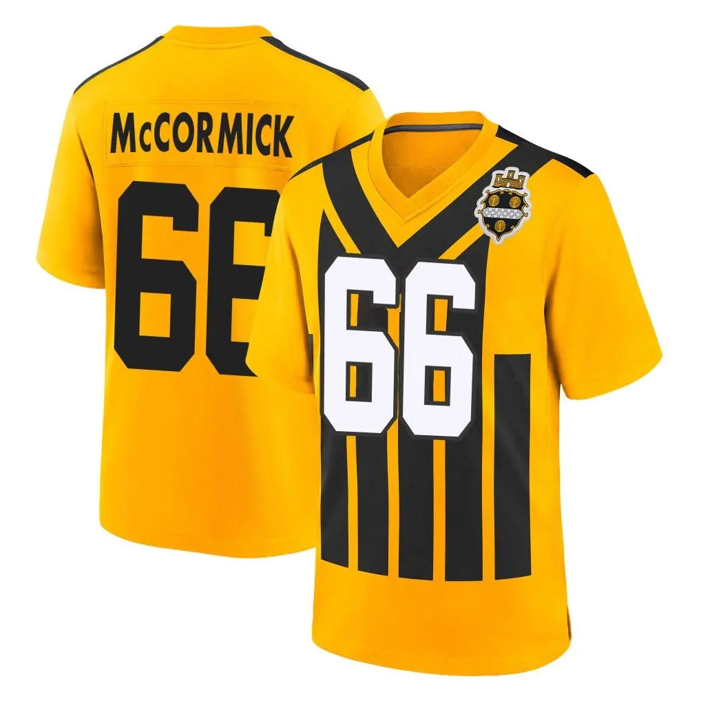 P.Steelers #66 Mason McCormick Player Gold Limited 1933 Throwback Home Game Ndoa Stitched Jerseys