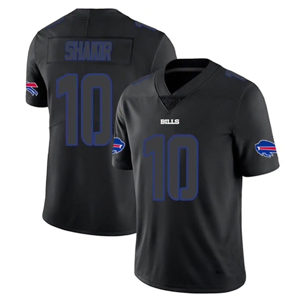 B.Bills #10 Khalil Shakir Player Black Impact Limited Game Ndoa Stitched Jerseys
